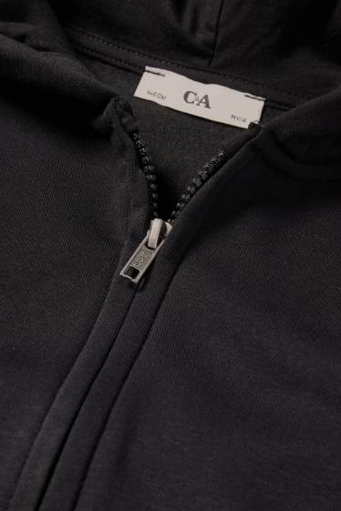 Kinder Jungen - Sweatjacke mit Kapuze - schwarz