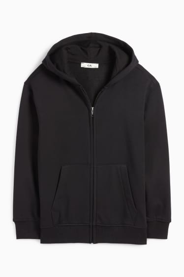 Kinder Jungen - Sweatjacke mit Kapuze - schwarz