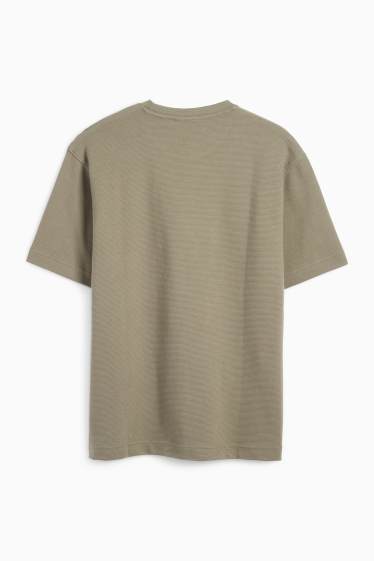 Men - T-shirt - relaxed fit - ribbed - green