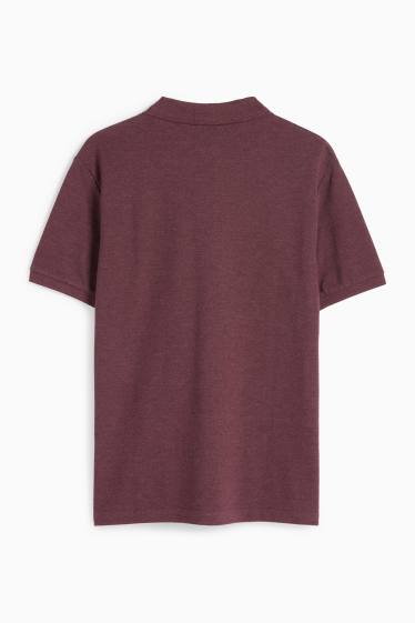 Herren - Poloshirt - bordeaux