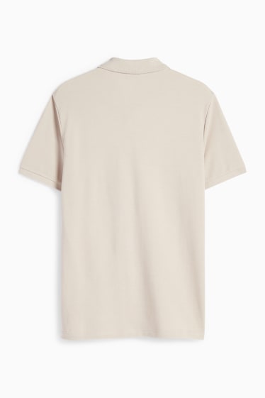 Herren - Poloshirt - beige