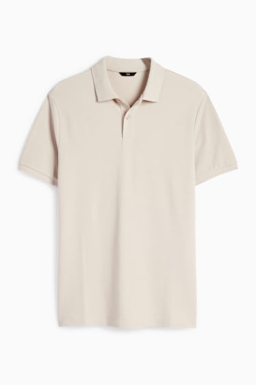 Herren - Poloshirt - beige