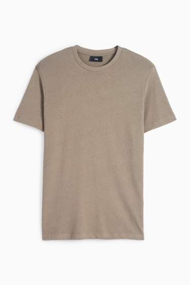 Herren - T-Shirt - Regular Fit - taupe