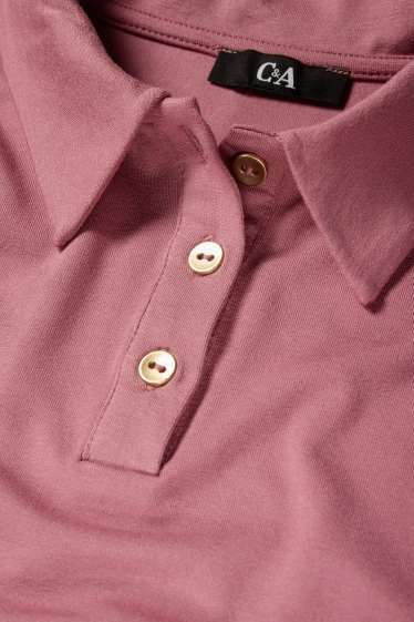 Women - Basic polo shirt - pink