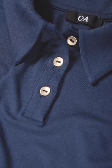 Women - Basic polo shirt - dark blue
