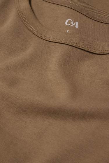 Damen - T-Shirt-Kleid - braun