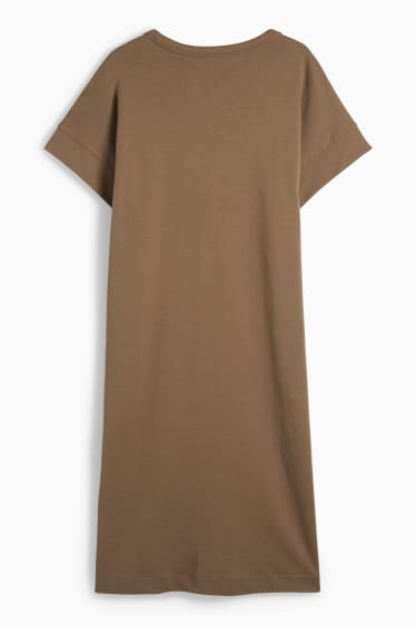 Damen - T-Shirt-Kleid - braun