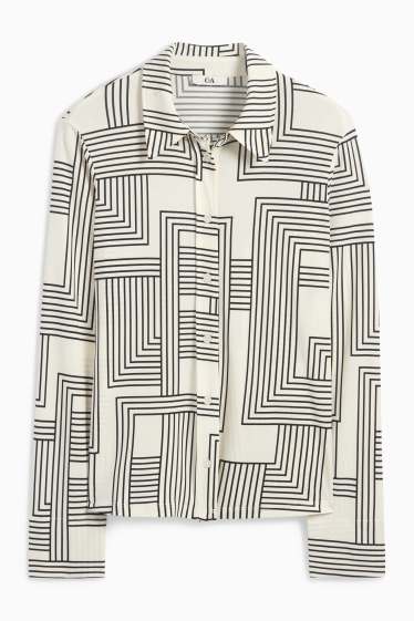 Women - Blouse - patterned - cremewhite