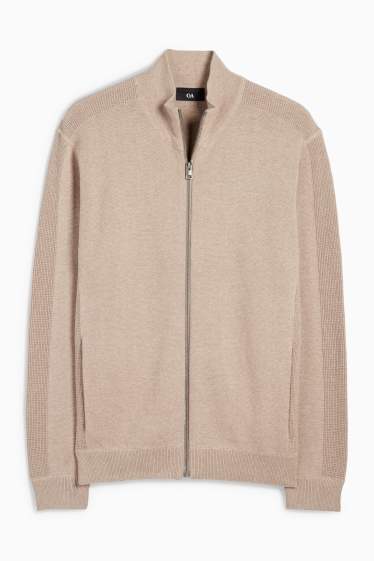Herren - Strickjacke - beige