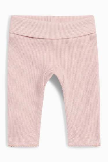 Baby Mädchen - Blümchen - Baby-Outfit - 3 teilig - strukturiert - rosa