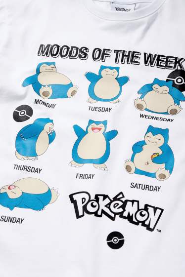 Kinder Buben - Pokémon - Kurzarmshirt - weiß