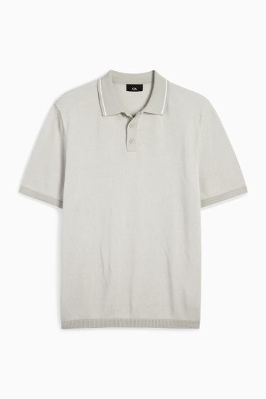 Uomo - Polo in maglia - grigio chiaro