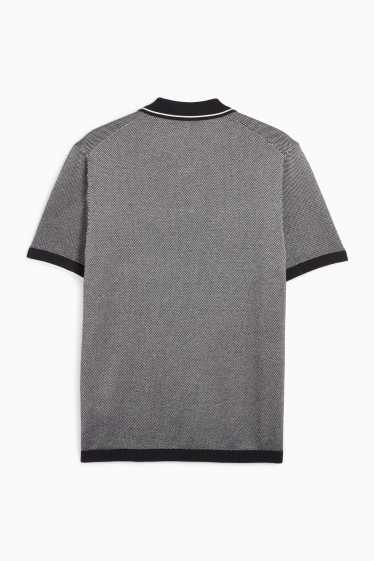 Uomo - Polo in maglia - grigio