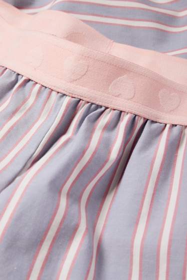 Dames - Pyjamabroek - gestreept - lichtblauw