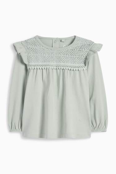 Baby Mädchen - Blümchen - Baby-Outfit - 3 teilig - mintgrün