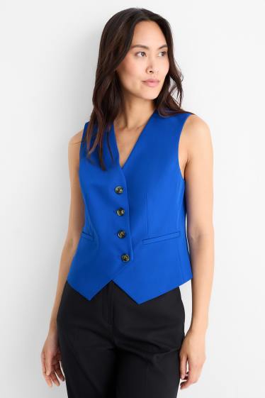 Damen - Business-Weste - Regular Fit - dunkelblau