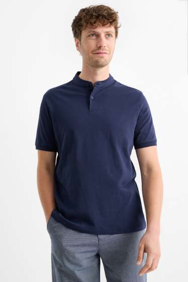 Men - Henley top - dark blue