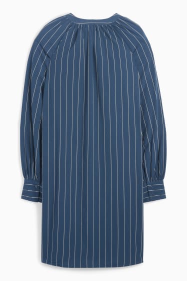 Dames - Blousejurk - gestreept - donkerblauw