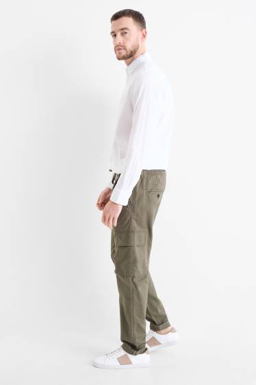 Herren - Cargohose - Tapered Fit - khaki