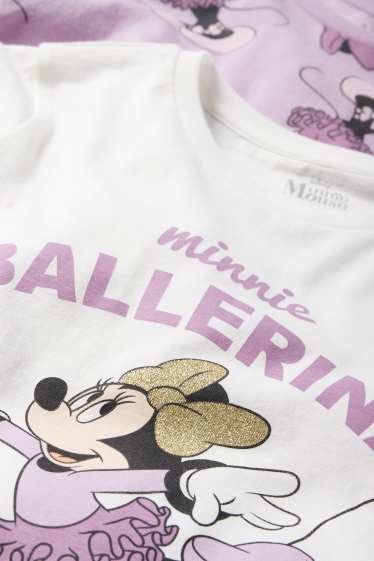 Kinderen: meisjes - Set van 2 - Minnie Mouse - pyjama - 4-delig - paars