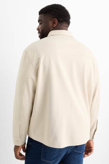 Hommes - Chemise - relaxed fit - col kent - beige