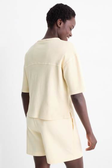 Damen - T-Shirt - Relaxed Fit - hellbeige