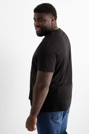 Heren - T-shirt - regular fit - zwart