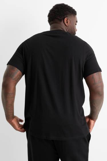 Heren - T-shirt - regular fit - zwart