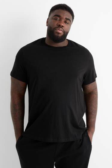 Heren - T-shirt - regular fit - zwart