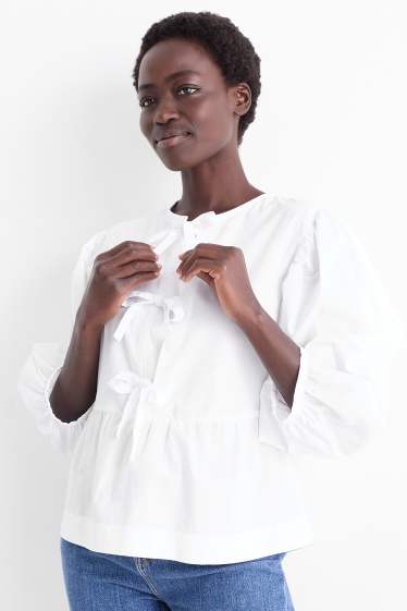 Damen - Bluse - weiß