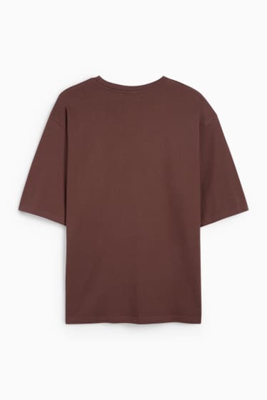 Herren - T-Shirt - Oversized - dunkelbraun