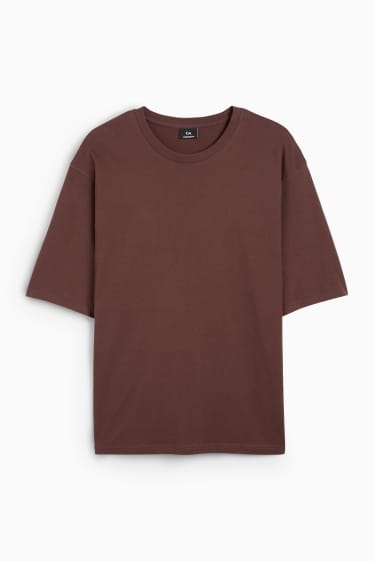 Herren - T-Shirt - Oversized - dunkelbraun