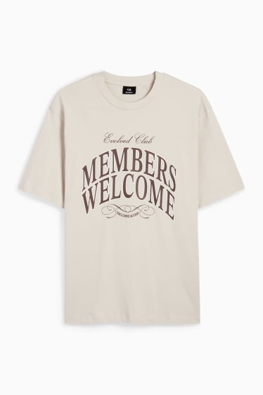 Herren - T-Shirt - Relaxed Fit - hellbeige