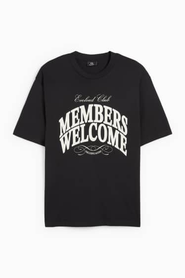 Men - T-shirt - relaxed fit - black