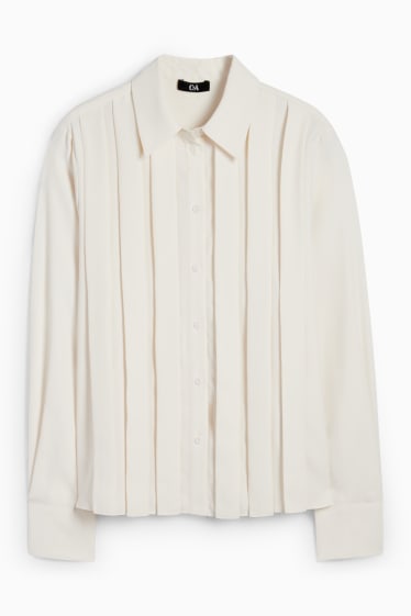 Damen - Bluse - cremeweiß