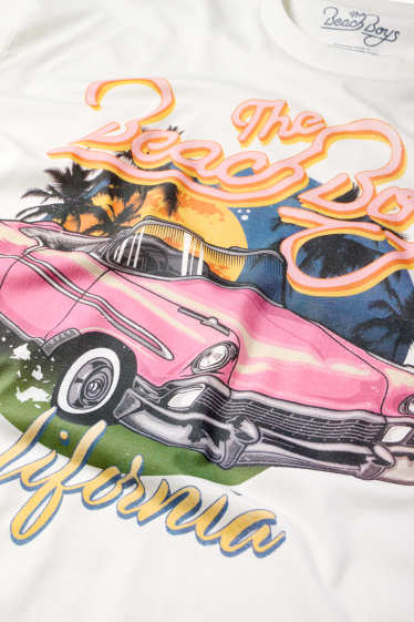 Herren - T-Shirt - Relaxed Fit - Beach Boys - weiss