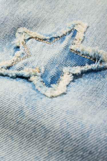 Kinderen: meisjes - Ster - wide leg jeans - jeanslichtblauw