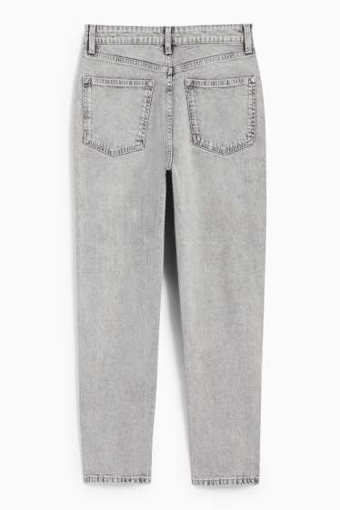 Femmes - Mom jean - high waist - jean gris clair