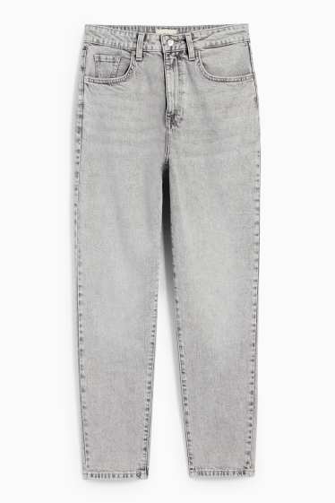 Femmes - Mom jean - high waist - jean gris clair