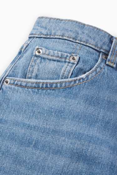 Damen - Mom Shorts - High Waist - LYCRA® - jeansblau