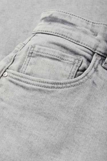 Kinder Mädchen - Jeans-Cargo-Bermudas - helljeansgrau