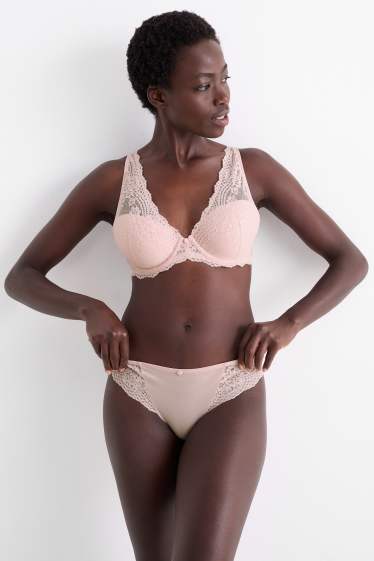 Damen - Slip - rosa