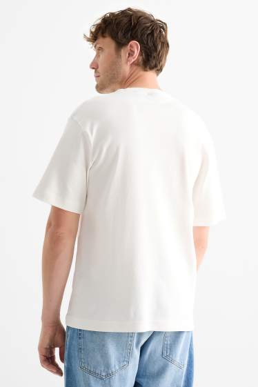 Pánské - Tričko - relaxed fit - bílá