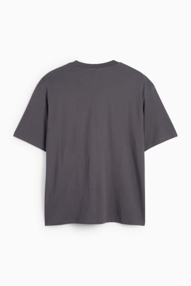 Pánské - Tričko - relaxed fit - tmavošedá