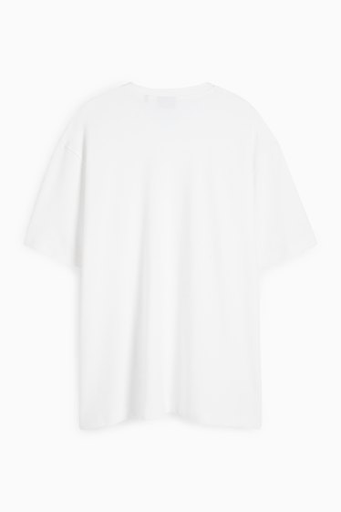 Herren - Sweatshirt - kurzarm - gerippt - weiss
