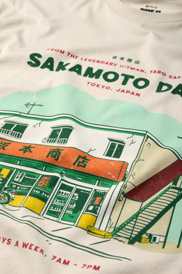 Men - T-shirt - regular fit - Sakamoto Days - light beige