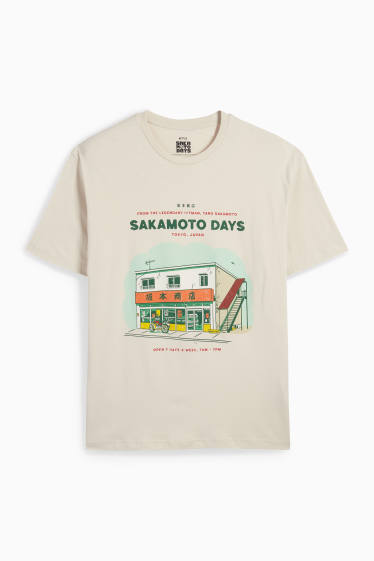 Men - T-shirt - regular fit - Sakamoto Days - light beige