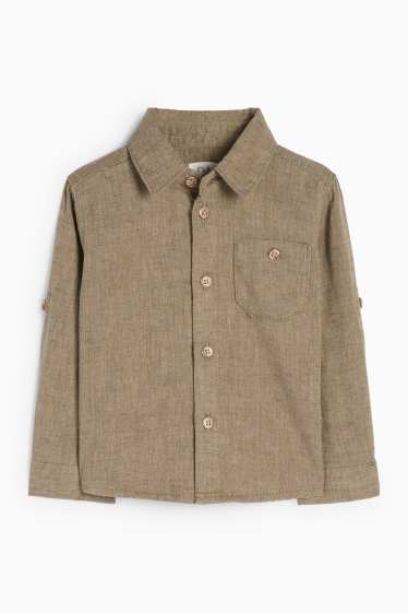 Baby: jongens - Baby-outfit - 2-delig - lichtbruin