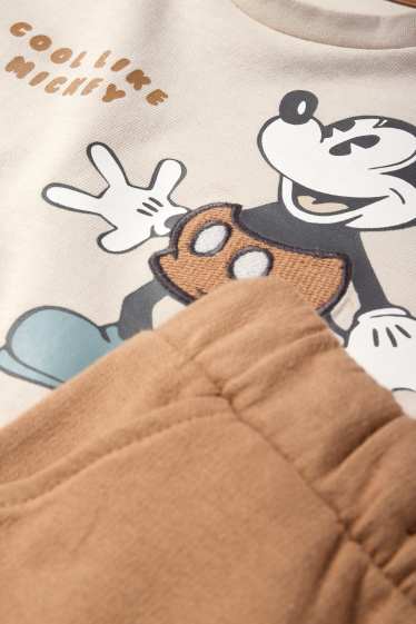 Baby Jungen - Micky Maus - Baby-Outfit - 2 teilig - beige