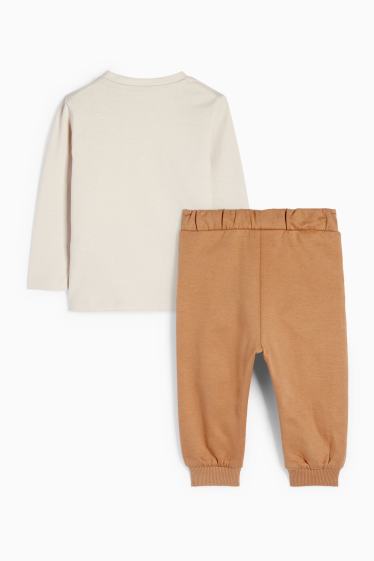 Baby Jungen - Micky Maus - Baby-Outfit - 2 teilig - beige